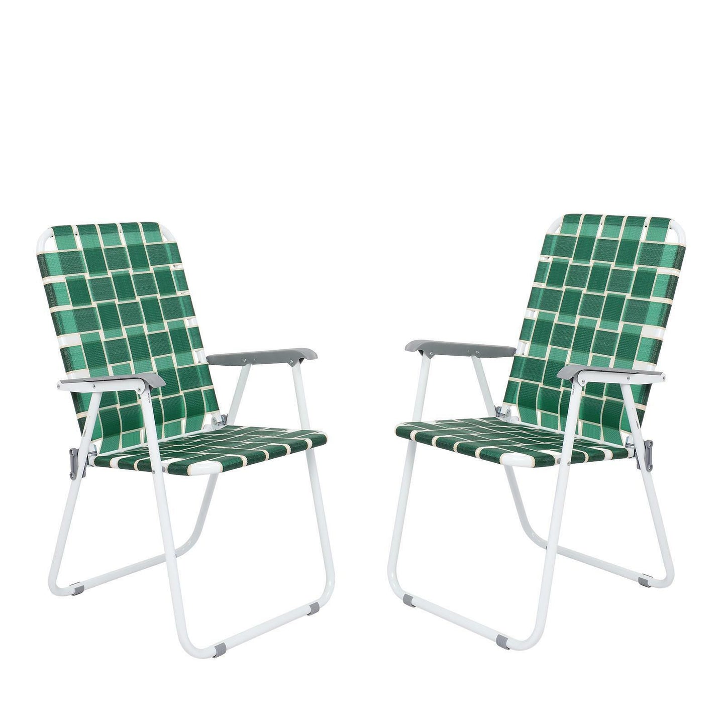 Folding Web Lawn Chair Portable Beach Camping Chair-2 Pack