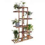 Home Garden Multi Tier Wood Flower Rack Plant Stand Holder Shelf
