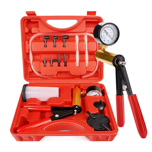 Brake Bleeder Car Motor Vacuum Pump Tester Hand Held Tool Kit Adapters