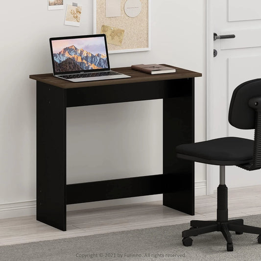 Writing Desk Office Space Saving Simplistic Study Table, Walnut