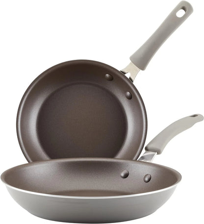 Frying Pan Set  2 Piece Nonstick 9.5" & 11.75" Skillet Set, Gray