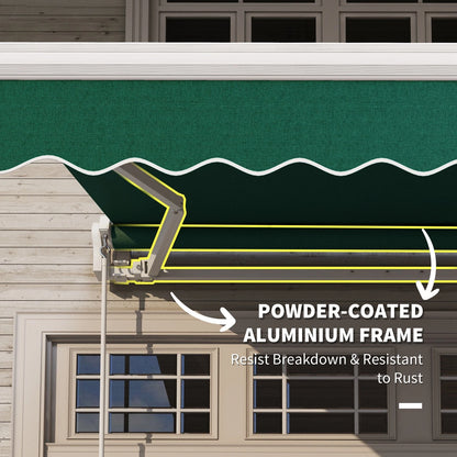 Manual Retractable Awning Sun Shade Shelter Garden Canopy-8x7ft