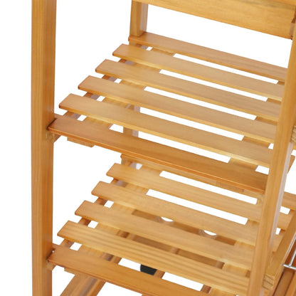 Rolling Wood Cart Kitchen Island Trolley Storage Drawers Stand