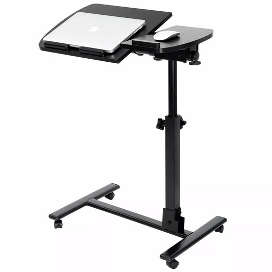 Angle Height Adjustable Rolling Laptop Desk Over Sofa Bed Table Stand