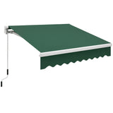 Manual Retractable Awning Sun Shade Shelter Garden Canopy-8x7ft