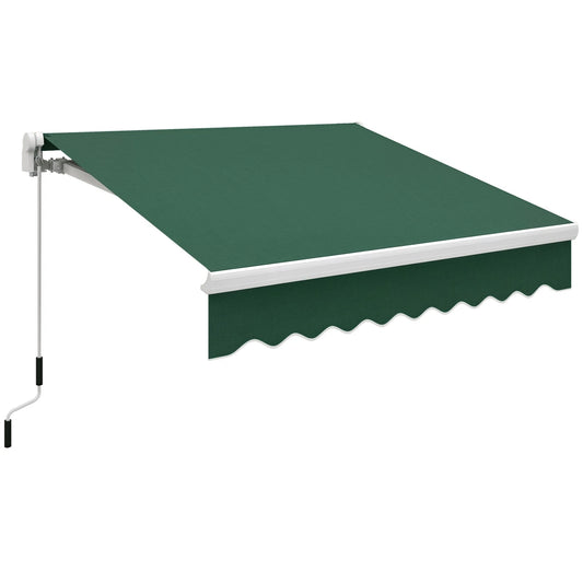 Manual Retractable Awning Sun Shade Shelter Garden Canopy-8x7ft