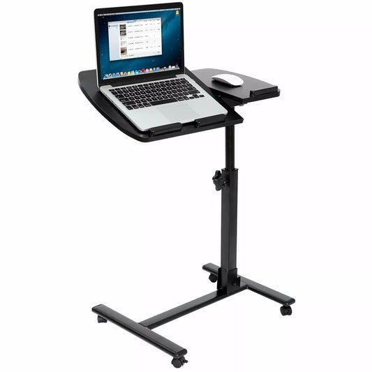 Angle Height Adjustable Rolling Laptop Desk Over Sofa Bed Table Stand