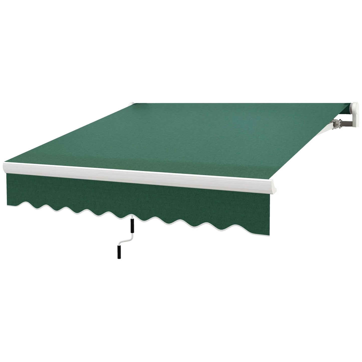 Manual Retractable Awning Sun Shade Shelter Garden Canopy-8x7ft