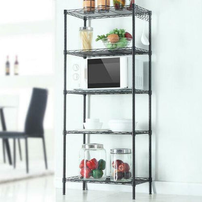 5-Tier Rack High-grade Carbon Steel Storage Adjustable Shelves