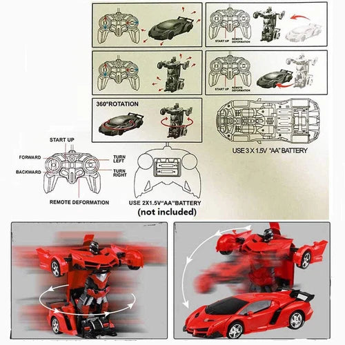 RC Car Sport Transformer RC Robot Controller 2 IN 1 Kids Toy Car
