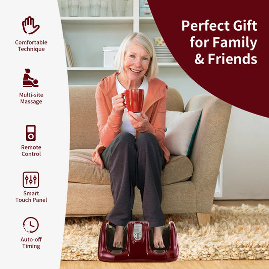 Home Massager Kneading Rolling Leg Foot Calf Massager w/Remote