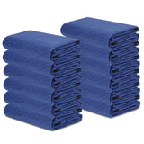 Moving Blankets 80" x 72" Blue Shipping Furniture Pads, Set of 12 Pack