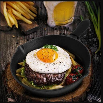 Pre-Seasoned 3-Piece Cast Iron Skillet Pan Set , 6", 8"& 10"