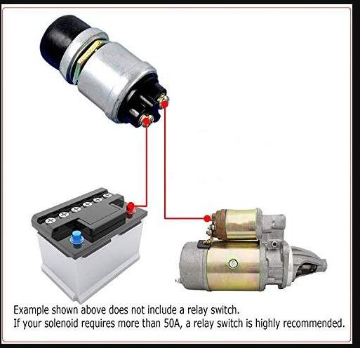 Engine Start Switch 50A 12V Car Boat Push Button Start Switch