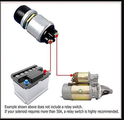 Engine Start Switch 50A 12V Car Boat Push Button Start Switch